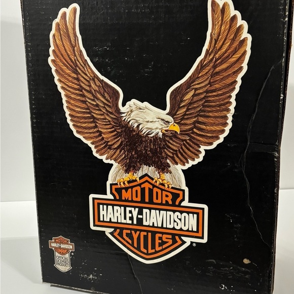 Vtg Embroidered Eagle Logo
1980s Leather Harley
Davidson Motorcycle Boots
Sz 10W main image 7
